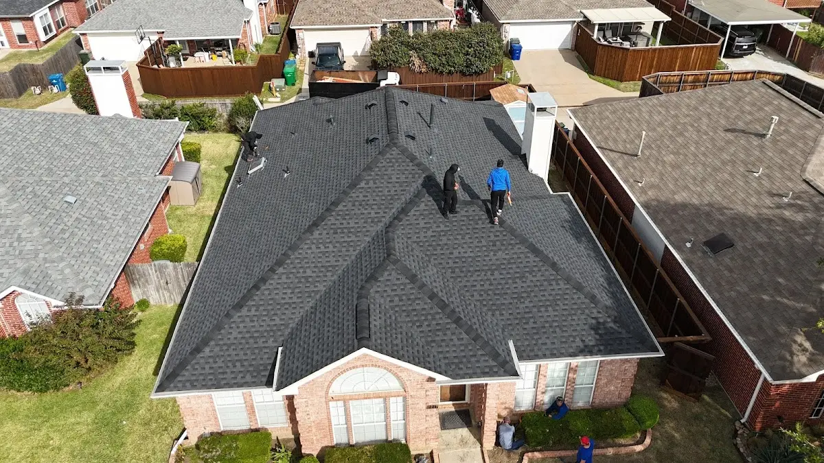 Commercial Roofing work in progress on a Rosenberg property